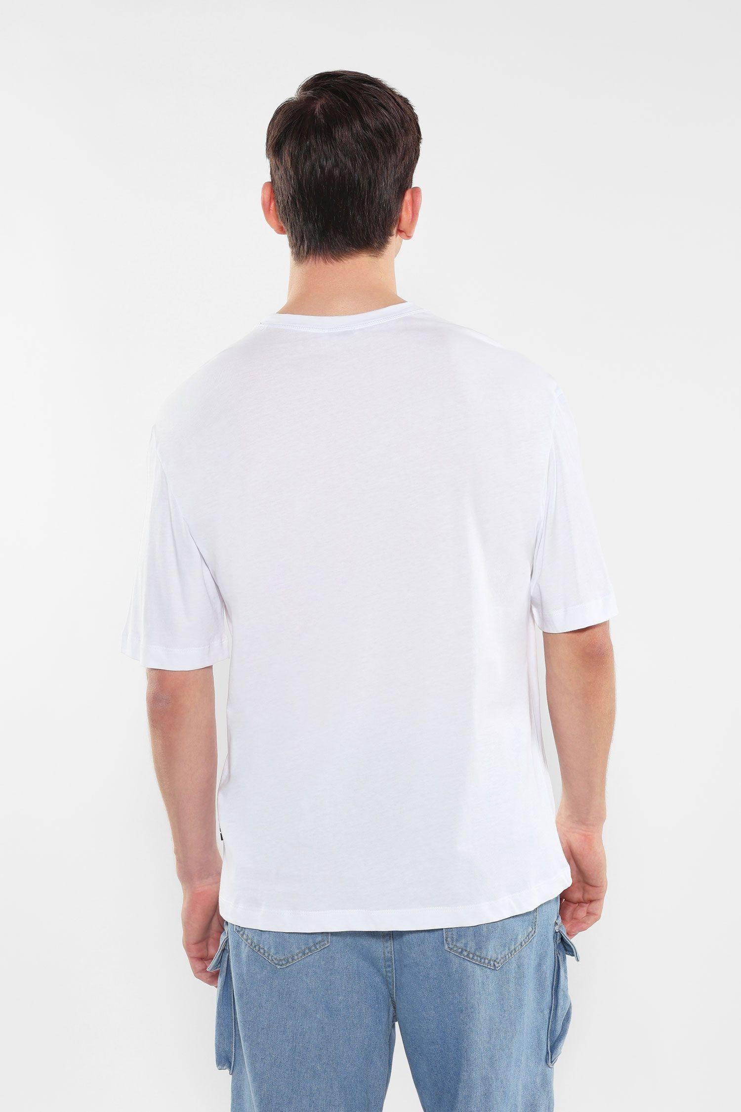 T-shirt in puro cotone con dettaglio cuciture