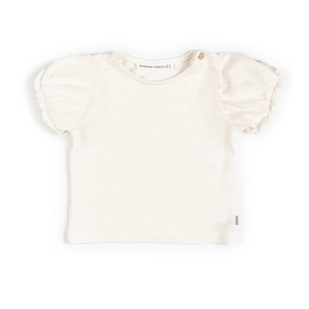 T-SHIRT NEONATA MANICA A PALLONCINO OFF-WHITE BAMBOOM 1123TE OFF-WHITE BAMBOOM