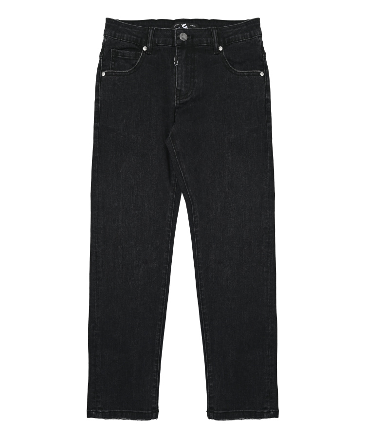 PANTALONE BAMBINO IN DENIM NERO REGULAR FIT DANIELE ALESSADRINI PD00217 GREY DANIELE ALESSANDRINI