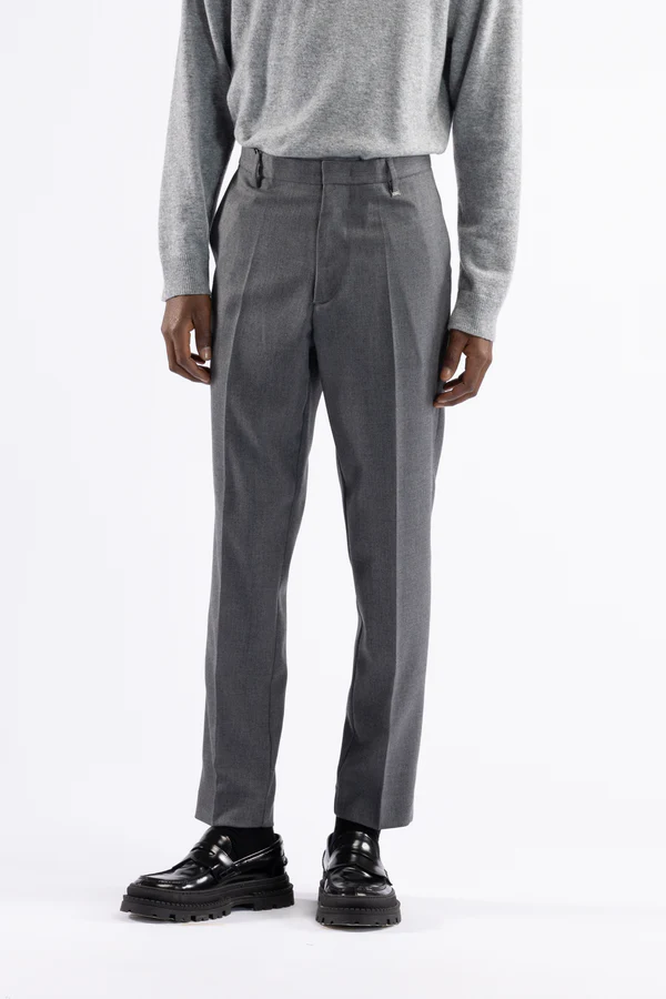 PANTALONE UOMO FONDO REGOLARE IN MISTO LANA GRIGIO I'M BRIAN PA3492 GRIGIO I'M BRIAN