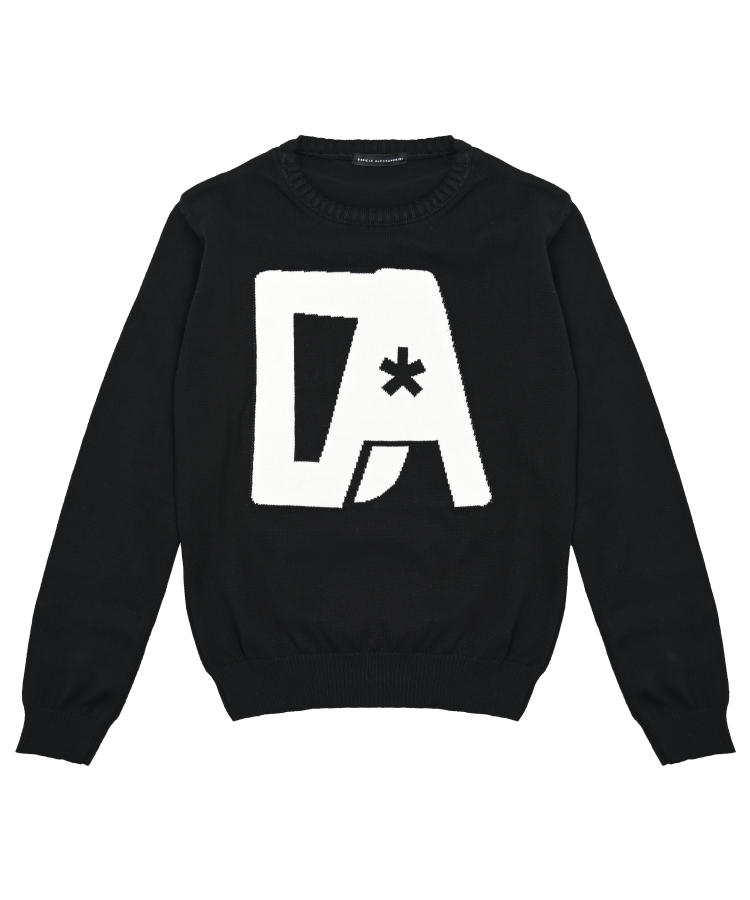 MAGLIA BAMBINO CON INIZIALI NERO DANIELE ALESSANDRINI W00211 NERO DANIELE ALESSANDRINI