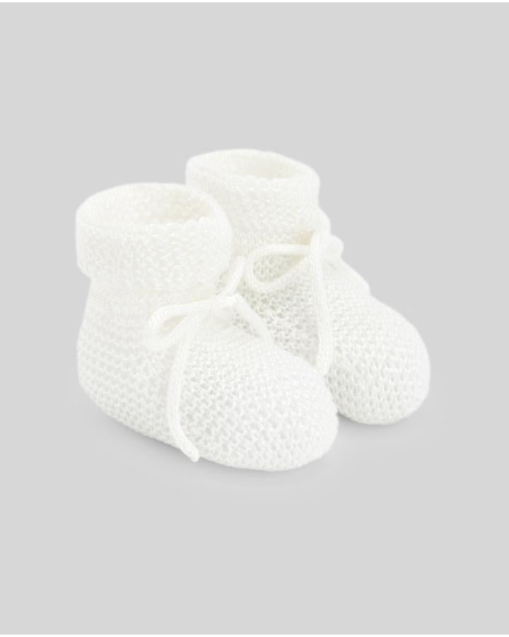 babbucce NEONATI IN COTONE BIANCO PAZ RODRIGUEZ 018-22507 BIANCO PAZ RODRIGUEZ