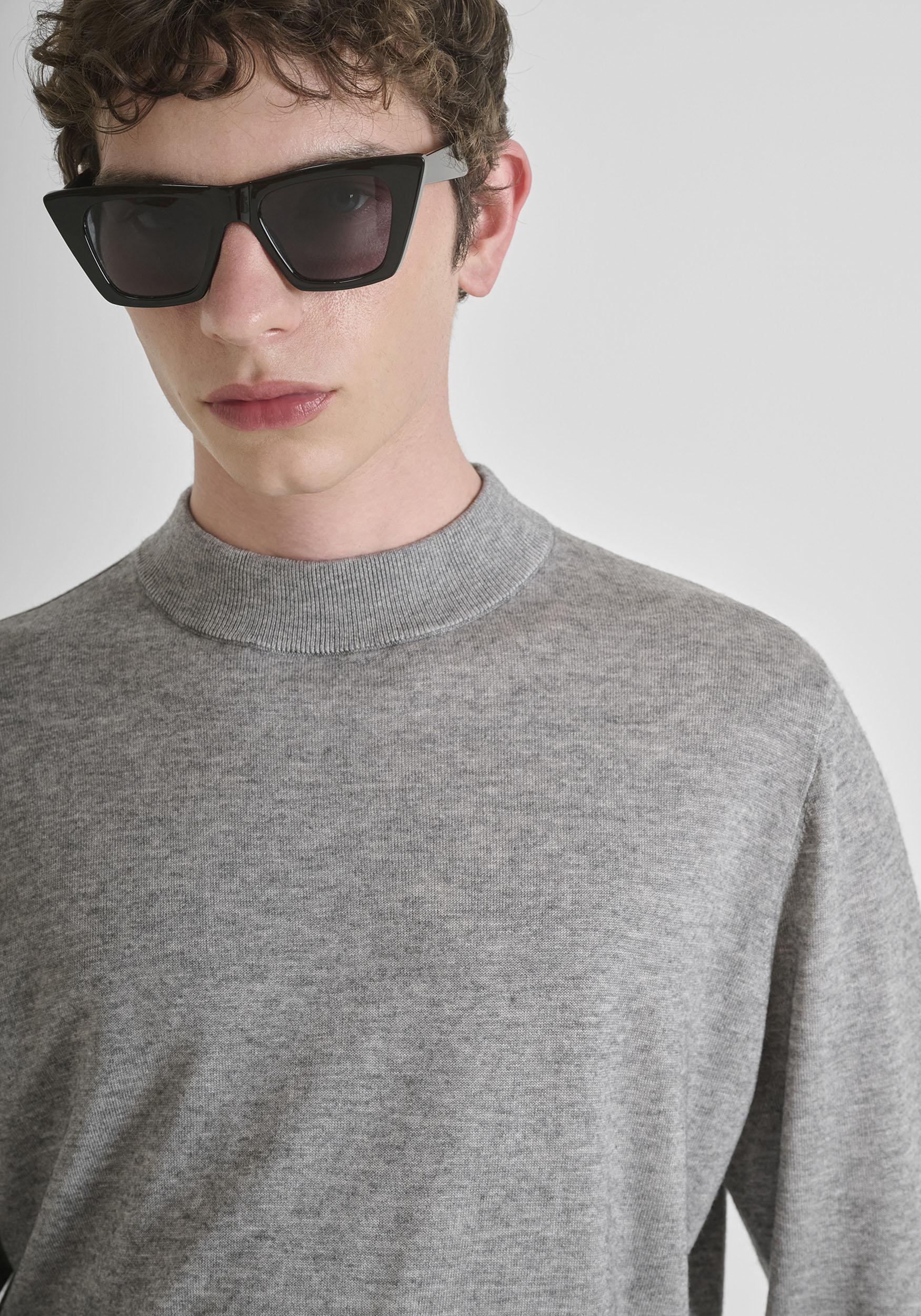 GIROCOLLO UOMO REGULAR FIT IN LANA GRIGIO MEDIO ANTONY MORATO MMSW01523-YA400145 GRIGIO MEDIO ANTONY MORATO