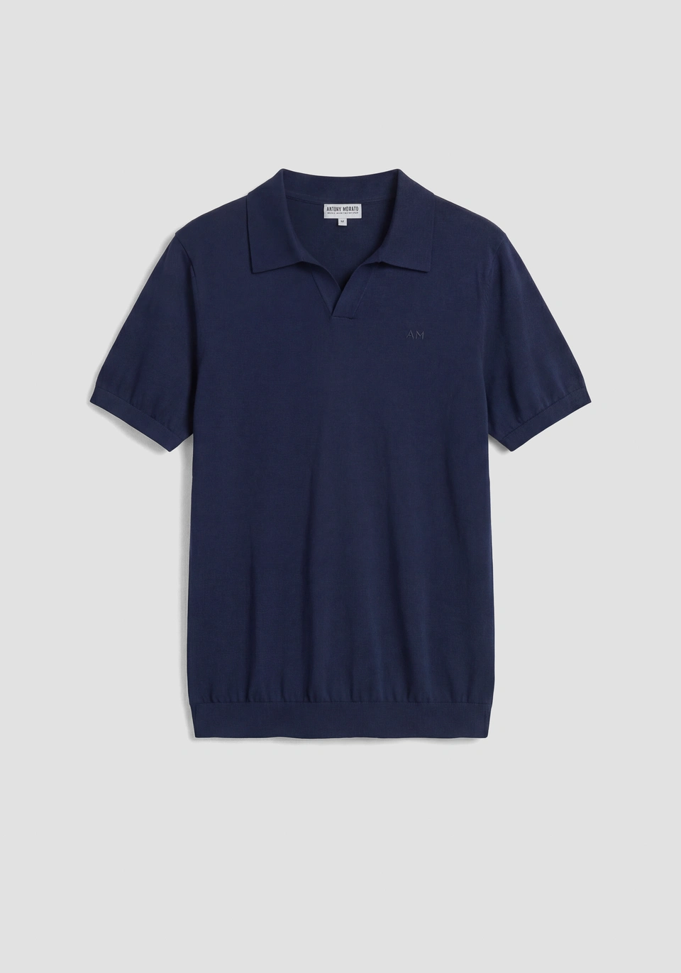 POLO UOMO IN MAGLIA SENZA BOTTONI BLU ANTONY MORATO MMSW01608 YA200091 BLU ANTONY MORATO