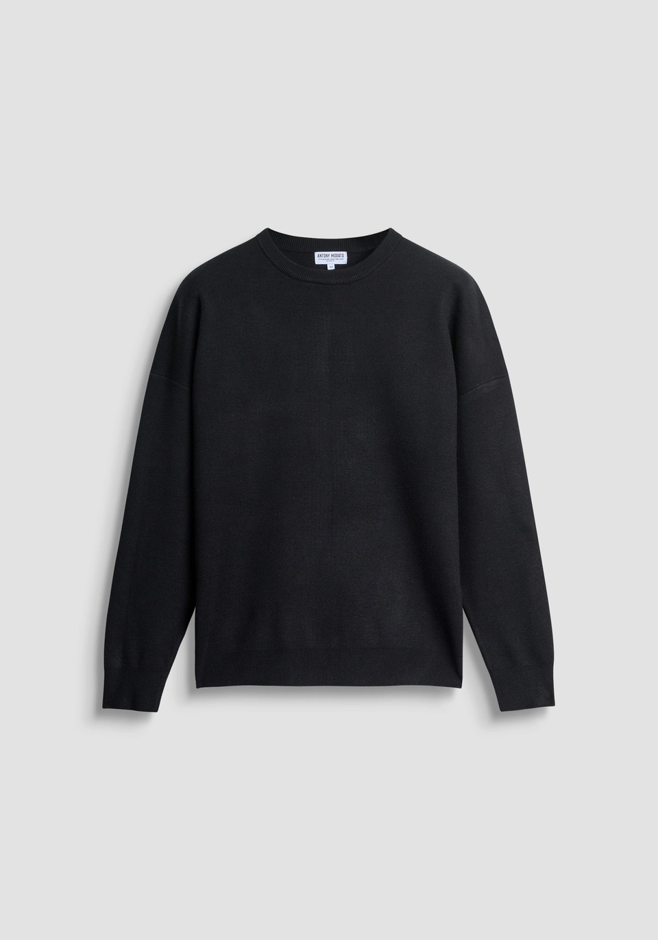 PULL GIROCOLLO UOMO RELAXED FIT IN VISCOSA NERO ANTONY MORATO MMSW01544-YA500082 NERO ANTONY MORATO