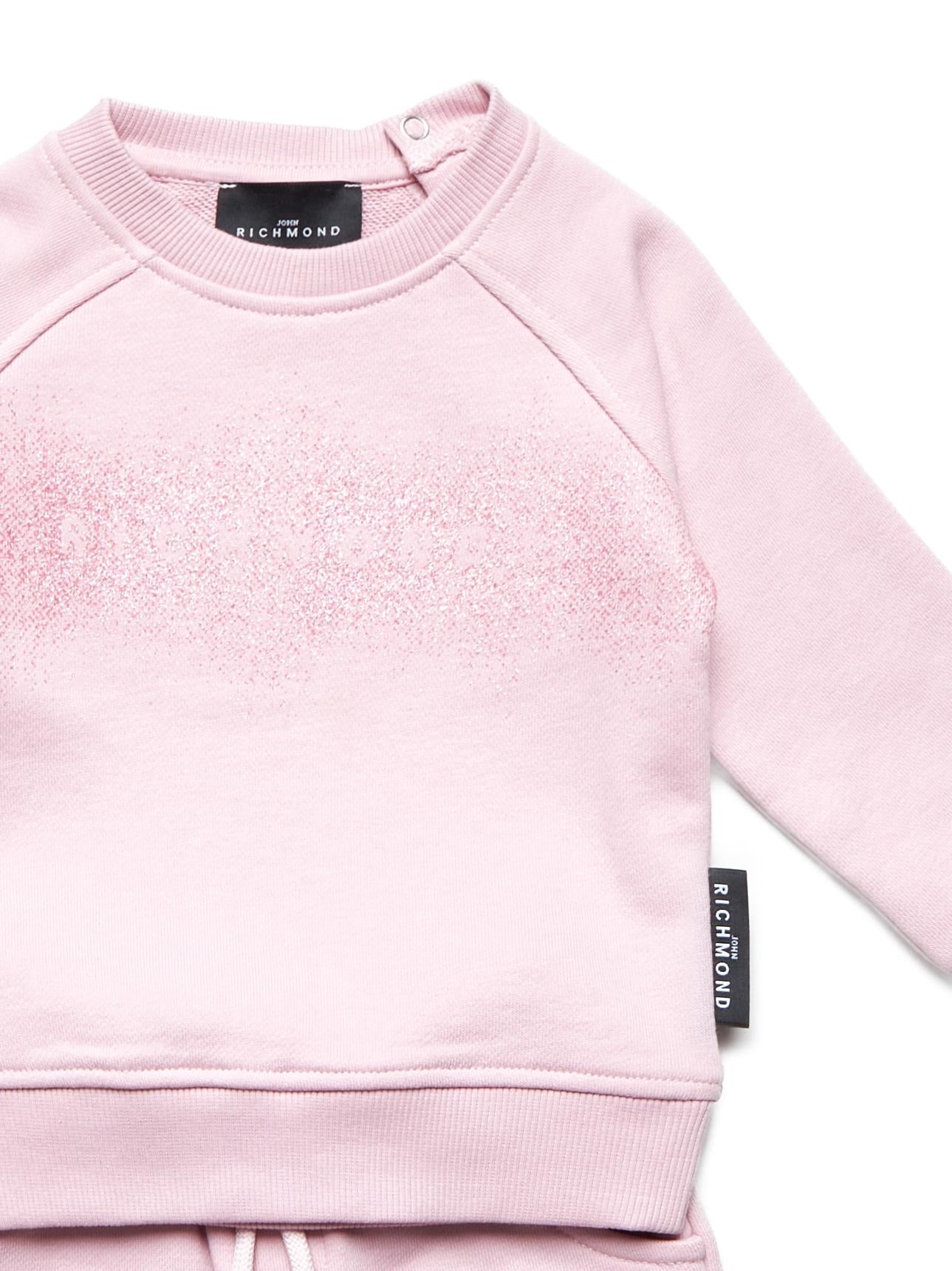 COORDINATO NEONATA WEKAN FELPA GIROCOLLO CON JOGGER ROSA RICHMOND RIA25018CF ORCHID ICE JOHN RICHMOND JUNIOR