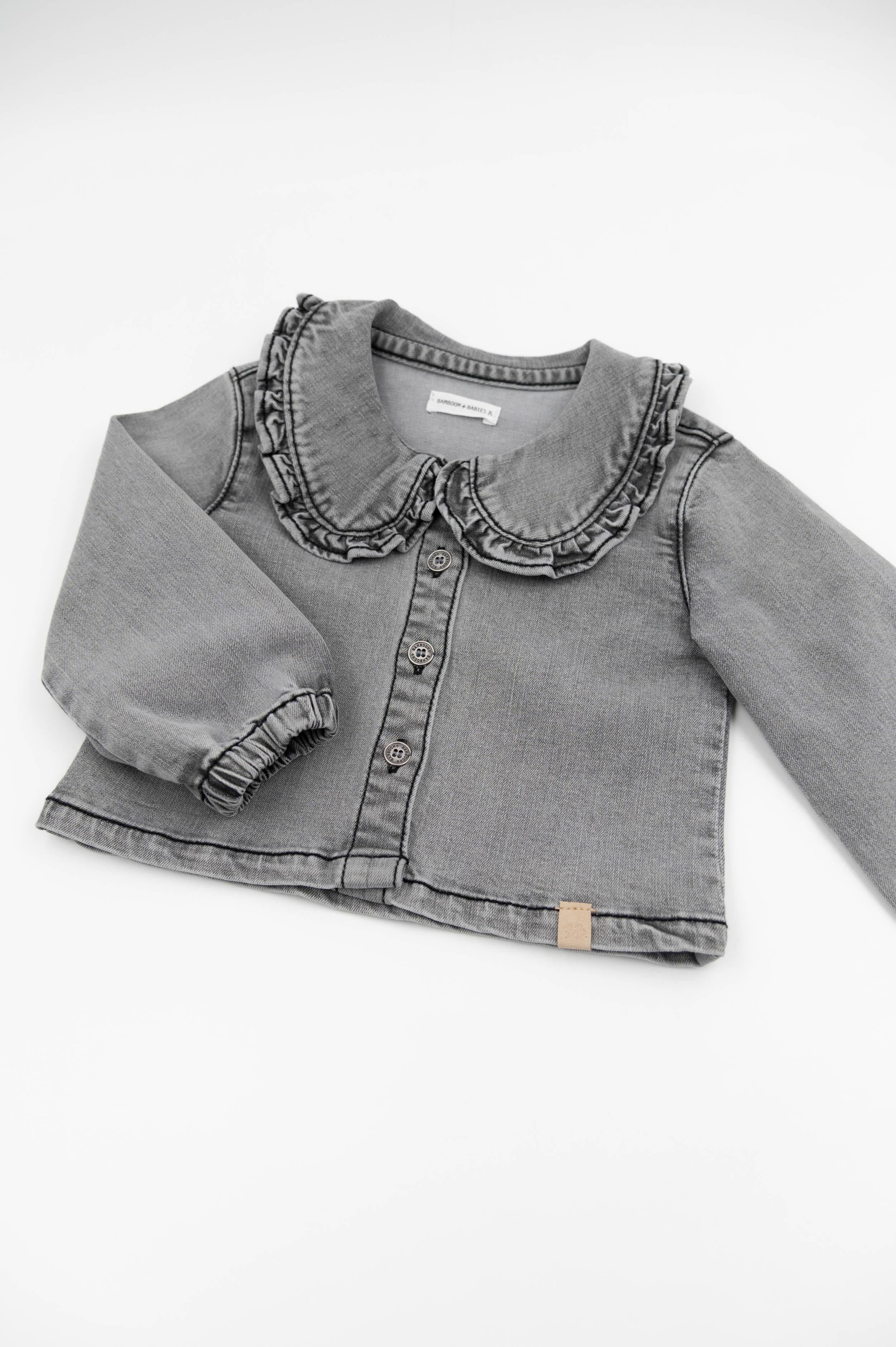 blusa bambina in denim elastico grigio bamboom 1085 GREY BAMBOOM