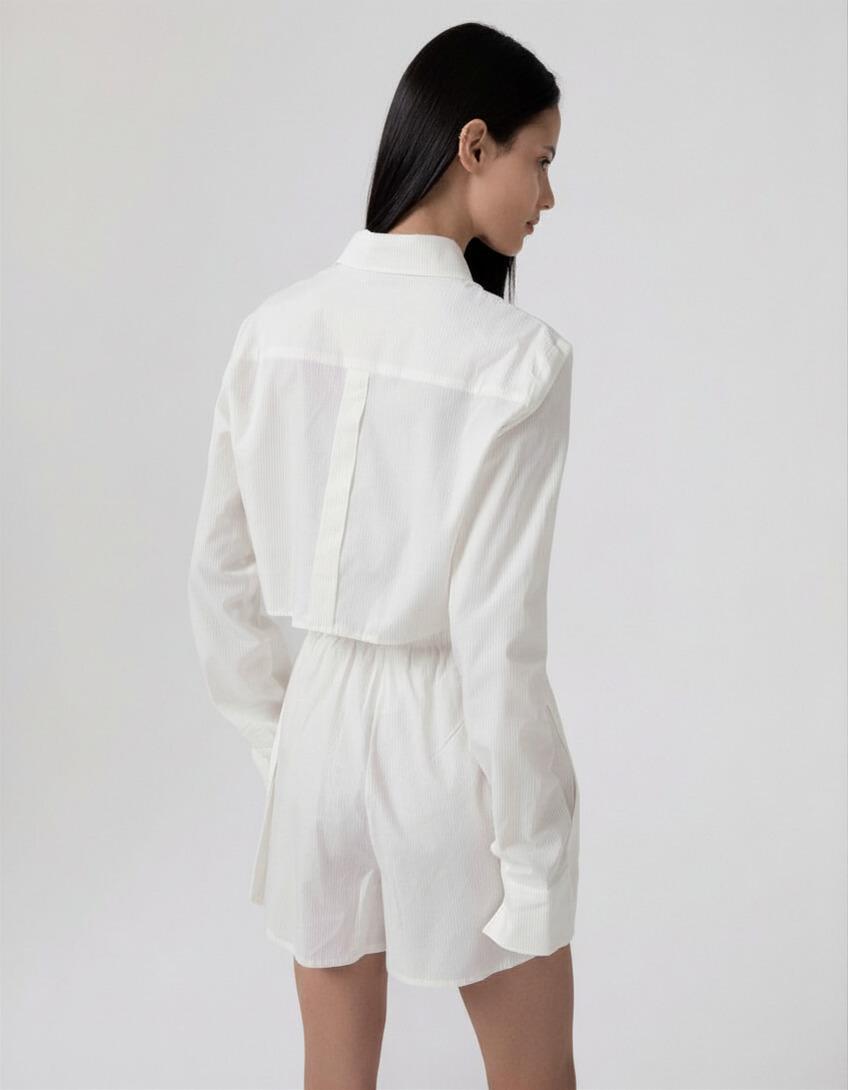 CAMICIA DONNA CORTA IN COTONE BIANCO HINNOMINATE HMABW02585 BIANCO HINNOMINATE