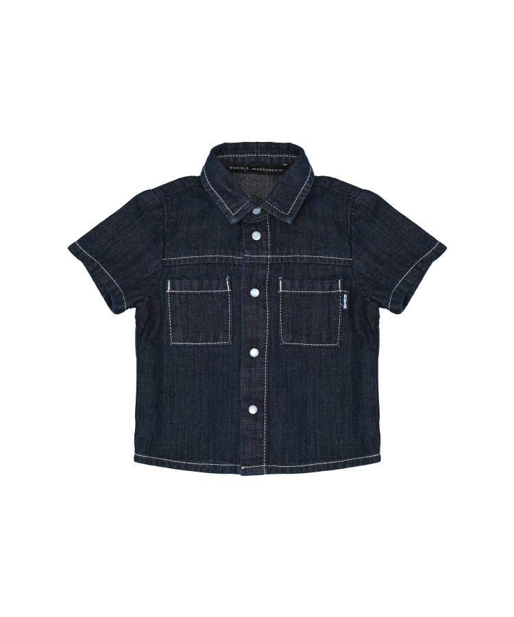 CAMICIA IN DENIM CD00200 MEDIUM BLU DANIELE ALESSANDRINI
