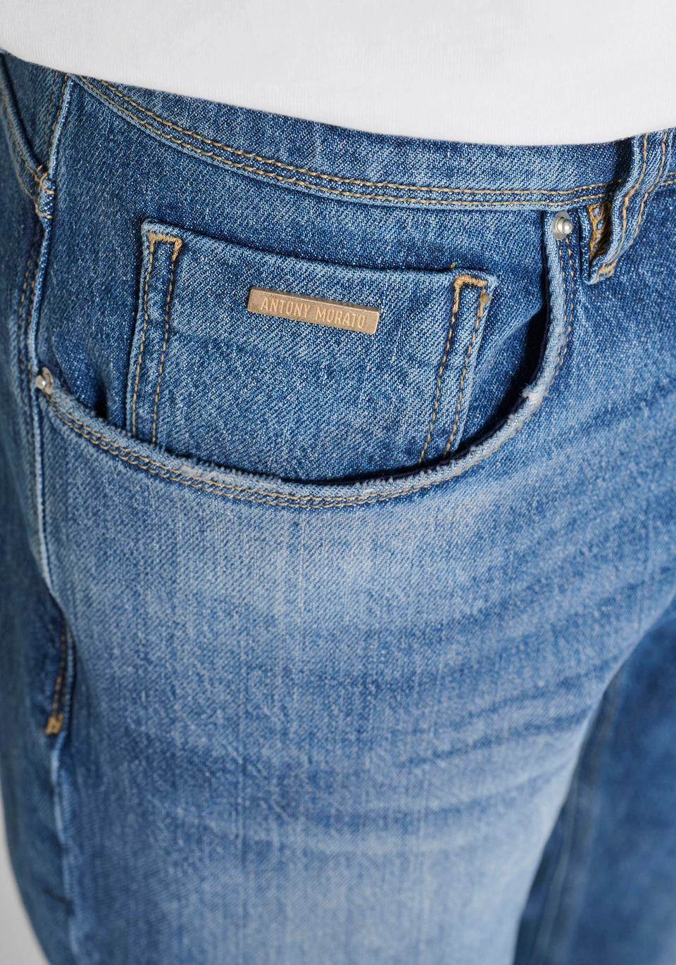 JEANS UOMO ARAGON SLIM FIT MEDIUM BLUE ANTONY MORATO MMDT00264 - FA750398 MEDIUM BLUE ANTONY MORATO