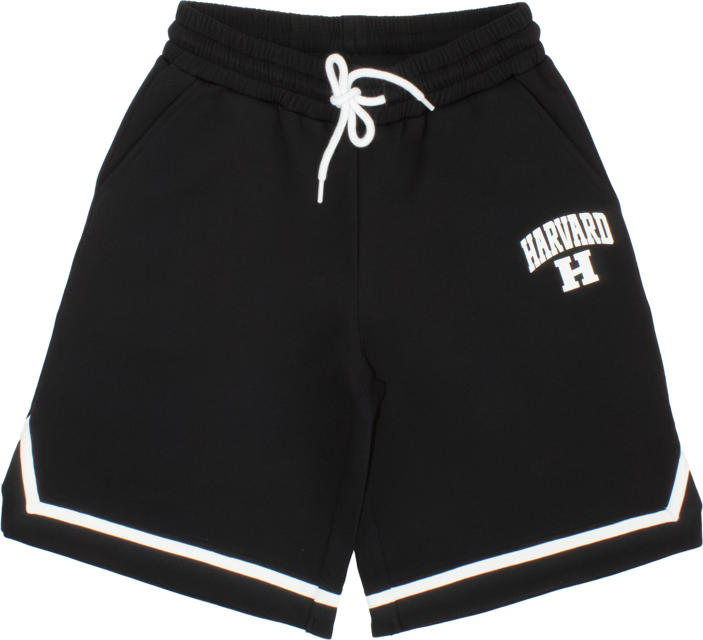 BERMUDA BIMBA IN FELPA SHORTS SPOR CON CULISSE NERO TO BE TOO T1346 NERO TO BE TOO
