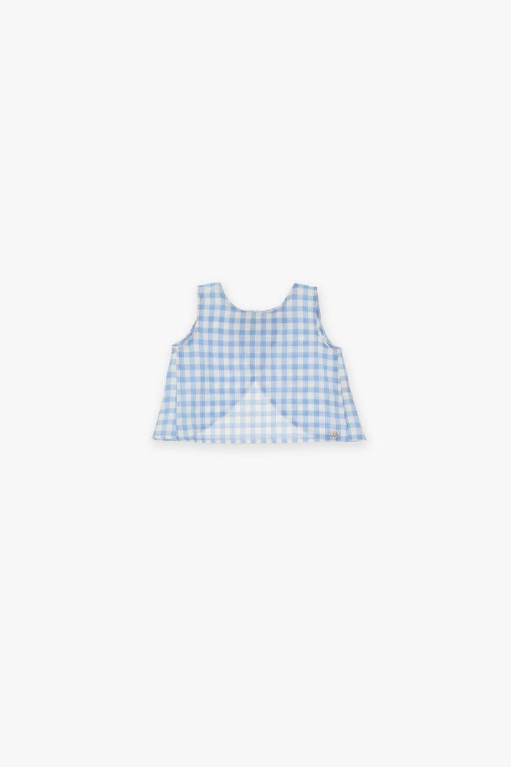 camicia smanicata CC01273G71 CELESTE PLEASE KIDS