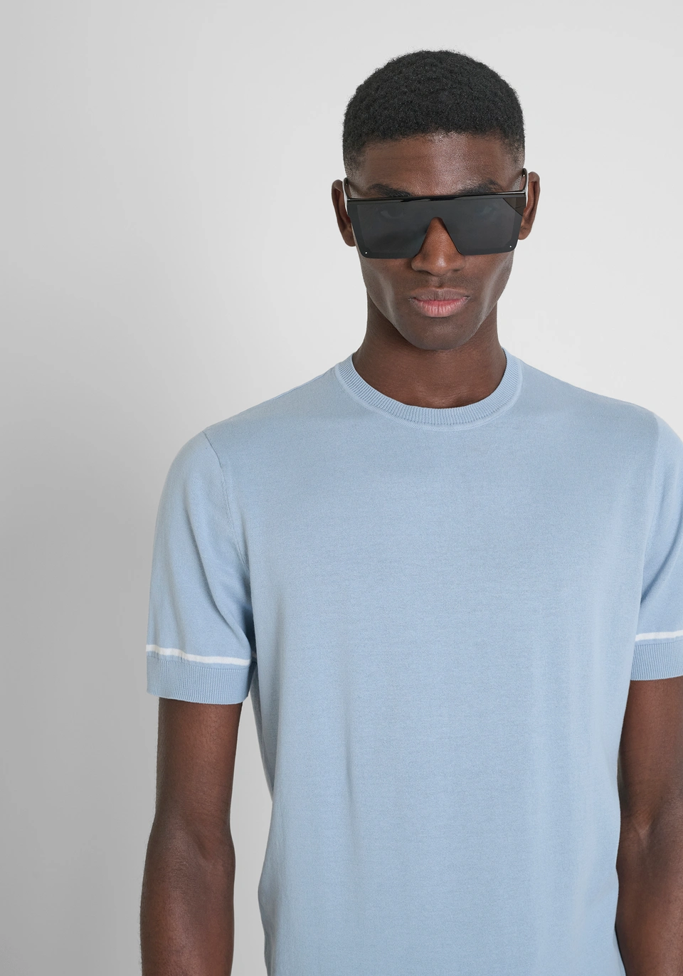 MAGLIA REGULAR FIT IN COTONE MERCERIZZATO MMSW01502 AZZURRO ANTONY MORATO