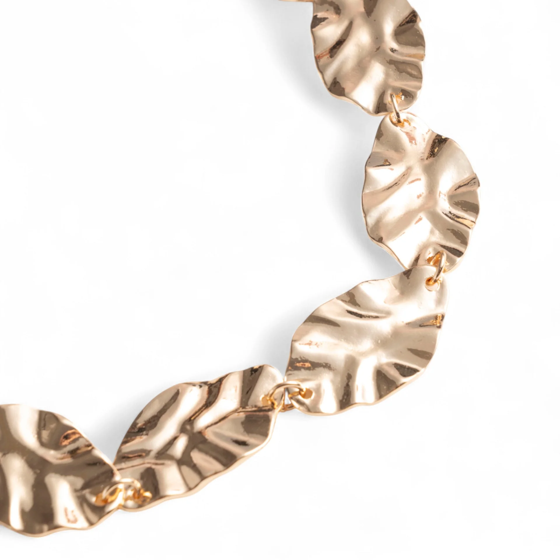 COLLANA DONNA GIROCOLLO CON FOGLIE MARTELLATE IN METALLO MYA ACCESORIES G11302 ORO MYA ACCESORIES