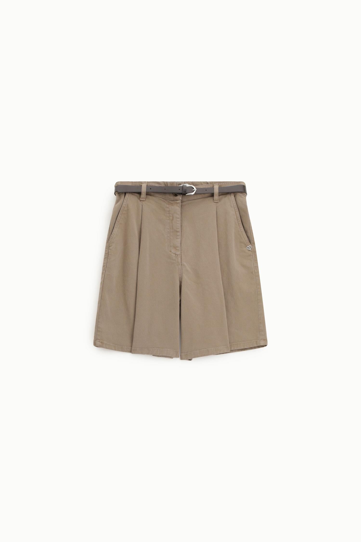 SHORTS DONNA REGULAR-FIT CON PINCE E CINTURA MEDIUM TAUPE PLEASE D0M4CJMCCC MEDIUM TAUPE PLEASE