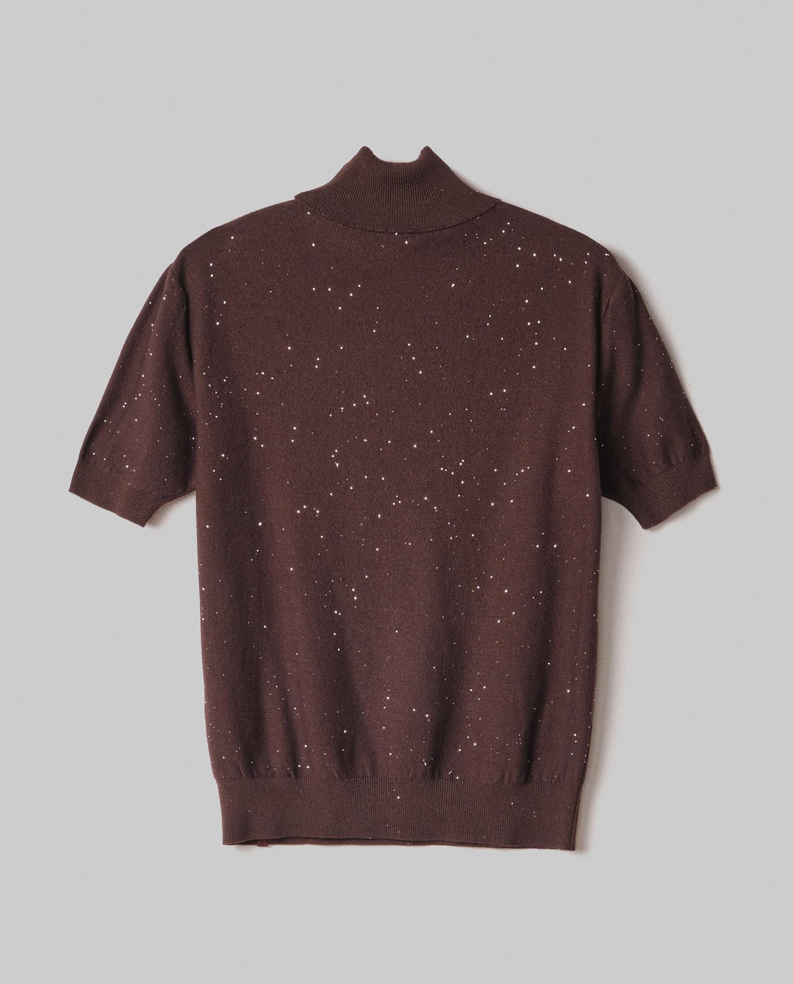 DOLCEVITA DONNA IN MAGLIA CON MICRO PAILETTES ALL INTERNO MORO HINNOMINATE HMABW02312 MORO HINNOMINATE