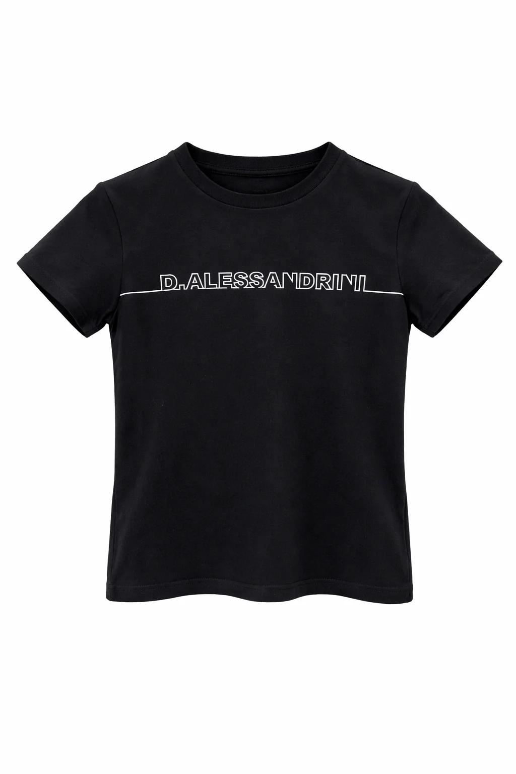 t-shirt BAMBINO LOGO NERO DANIELE ALESSANDRINI M00511 BLACK DANIELE ALESSANDRINI