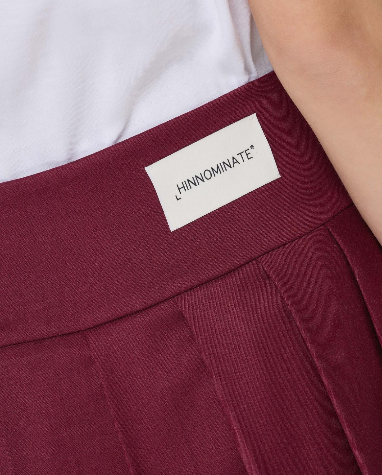 MINI GONNA DONNA A PIEGHE BORDEAUX HINNOMINATE HMABW0225 BORDEAUX HINNOMINATE