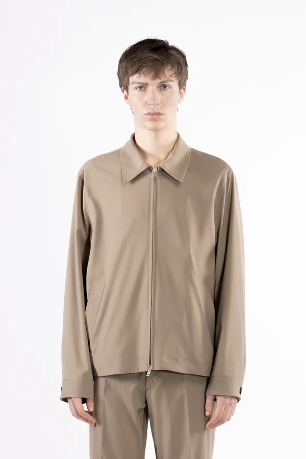 giubbino uomo con zip e colletto camicia taupe i'm Brian GIU3669 TAUPE I'M BRIAN