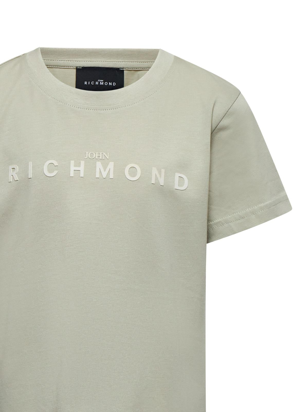 T-SHIRT BAMBINO ALLOSO CON LOGO IN RILIEVO BLUE VAPOR RICHMOND RBA25009TS BLUE VAPOR JOHN RICHMOND JUNIOR