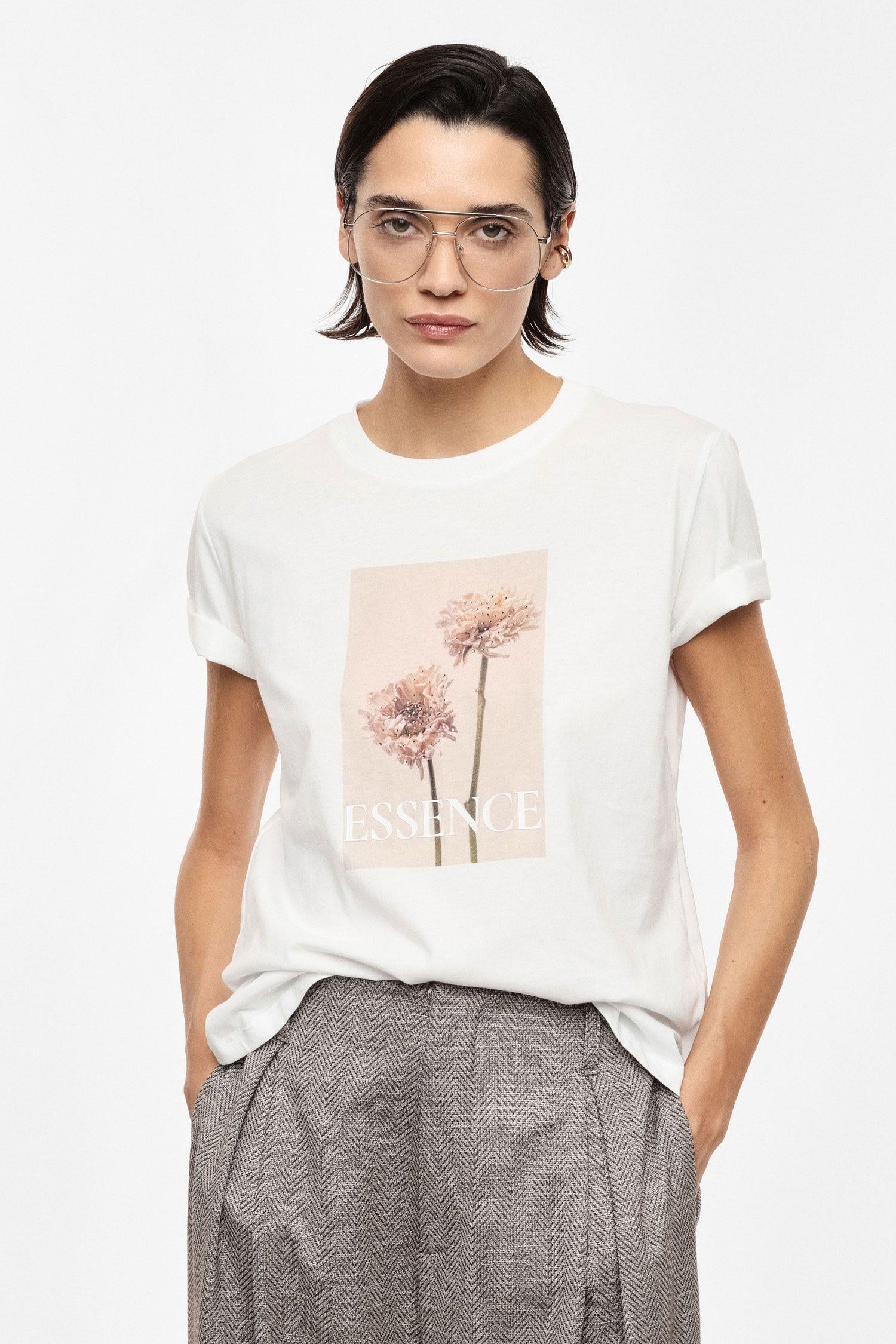T-SHIRT DONNA MEZZA MANICA CON STAMPA BIANCA IMPERIAL TY93LGT BIANCO IMPERIAL