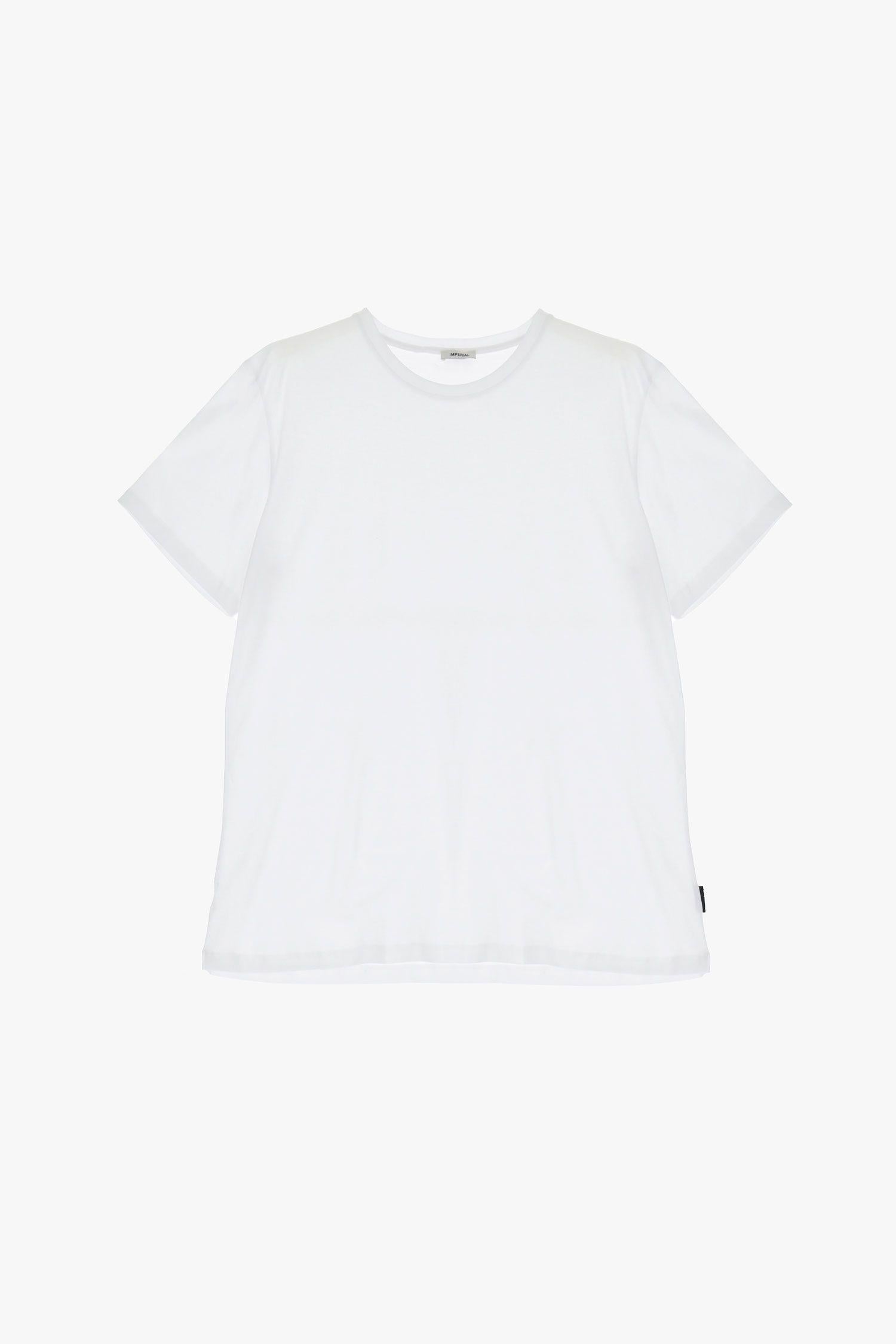 T-shirt monocolour con scollo tondo