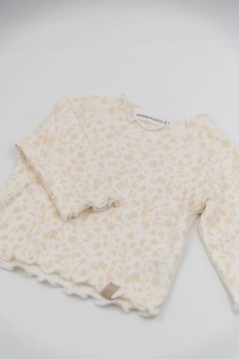 T-SHIRT MANICA LUNGA COSTINA 887 PRINT PETALS BAMBOOM