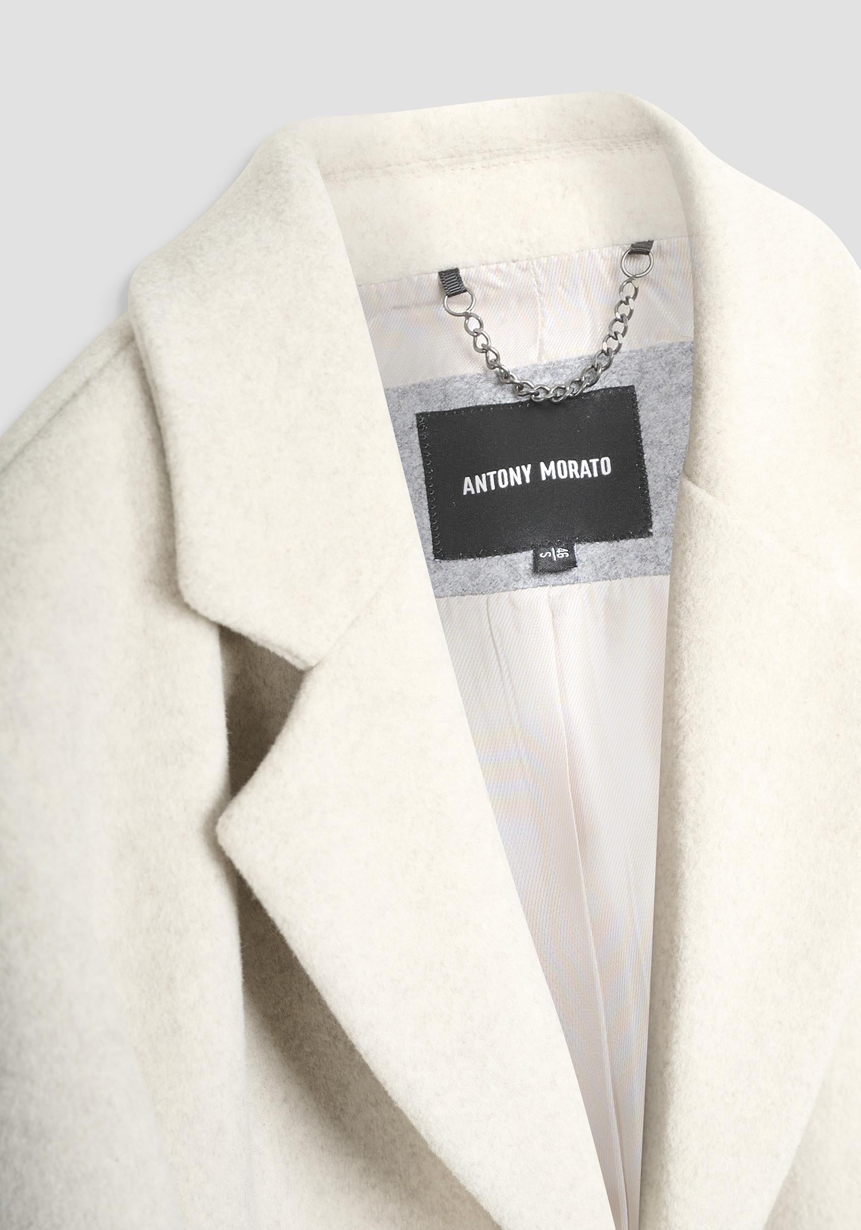 CAPPOTTO MATHIAS UOMO REGULAR FIT IN WOOL GESSO ANTONY MORATO MMCO00967-FA500082 GESSO ANTONY MORATO
