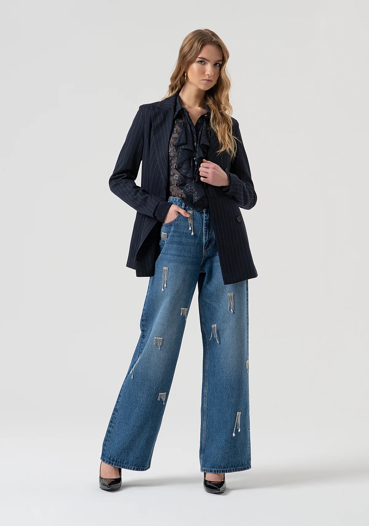 denim regular flare FR25WV2008D41902 STONE FRACOMINA