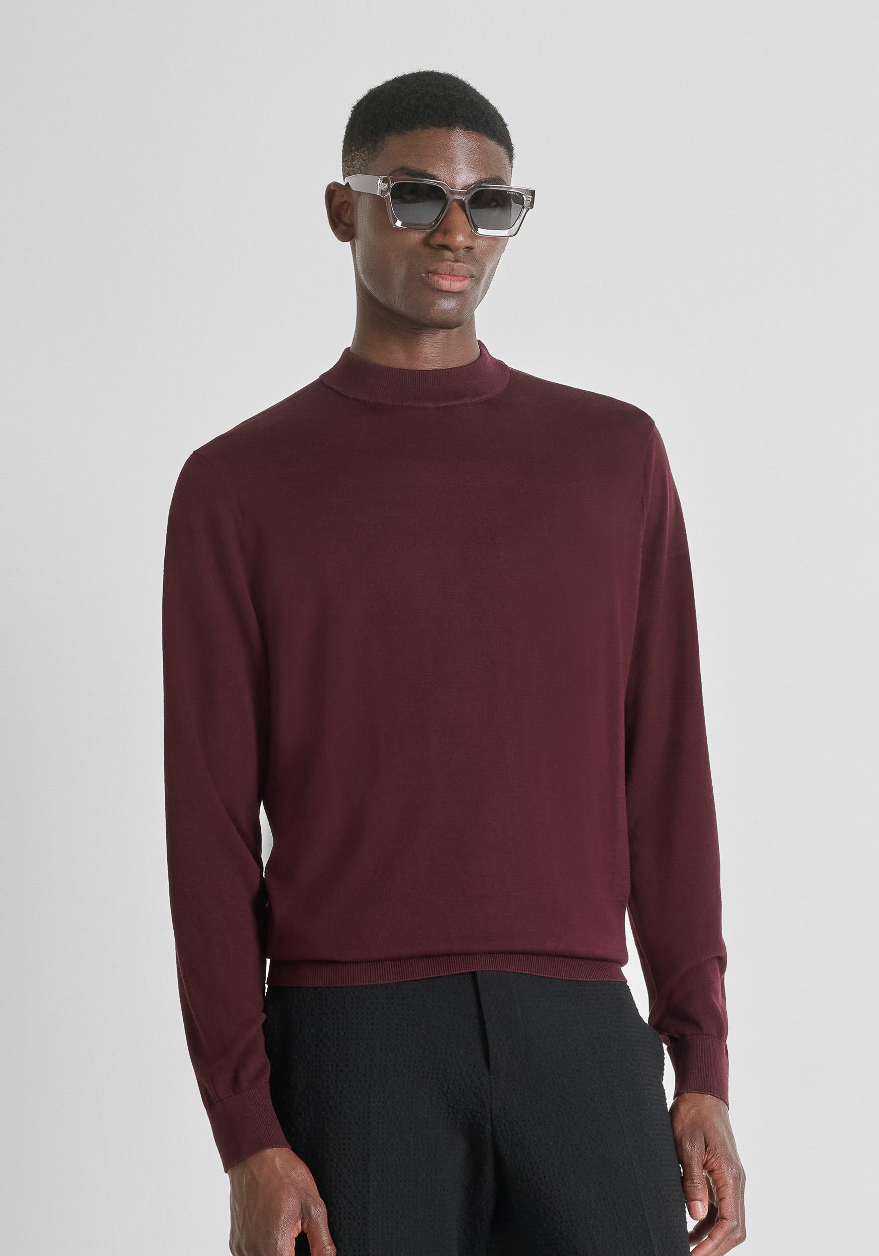 GIROCOLLO UOMO REGULAR FIT IN LANA CILIEGIA SCURO ANTONY MORATO MMSW01523-YA400145 CILIEGIA SCURA ANTONY MORATO