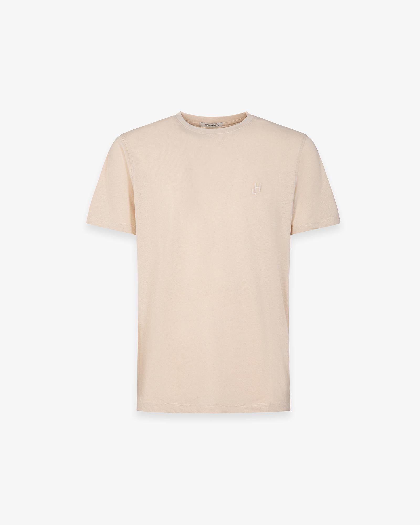 T-SHIRT UOMO IN LINO CON EMBOSSED BEIGE HINNOMINATE HMABM01505 BEIGE HINNOMINATE
