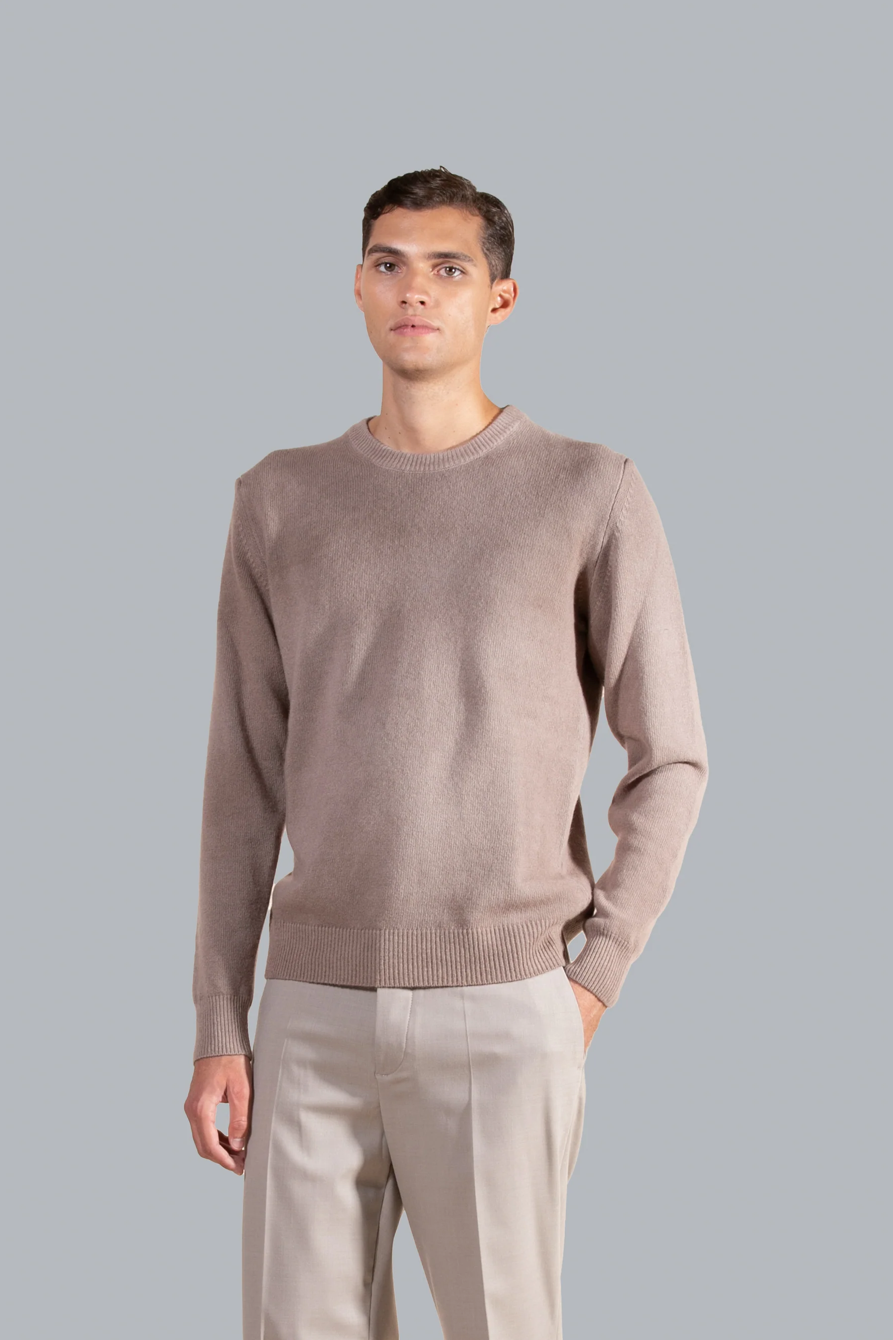 Maglia girocollo in 100% lana