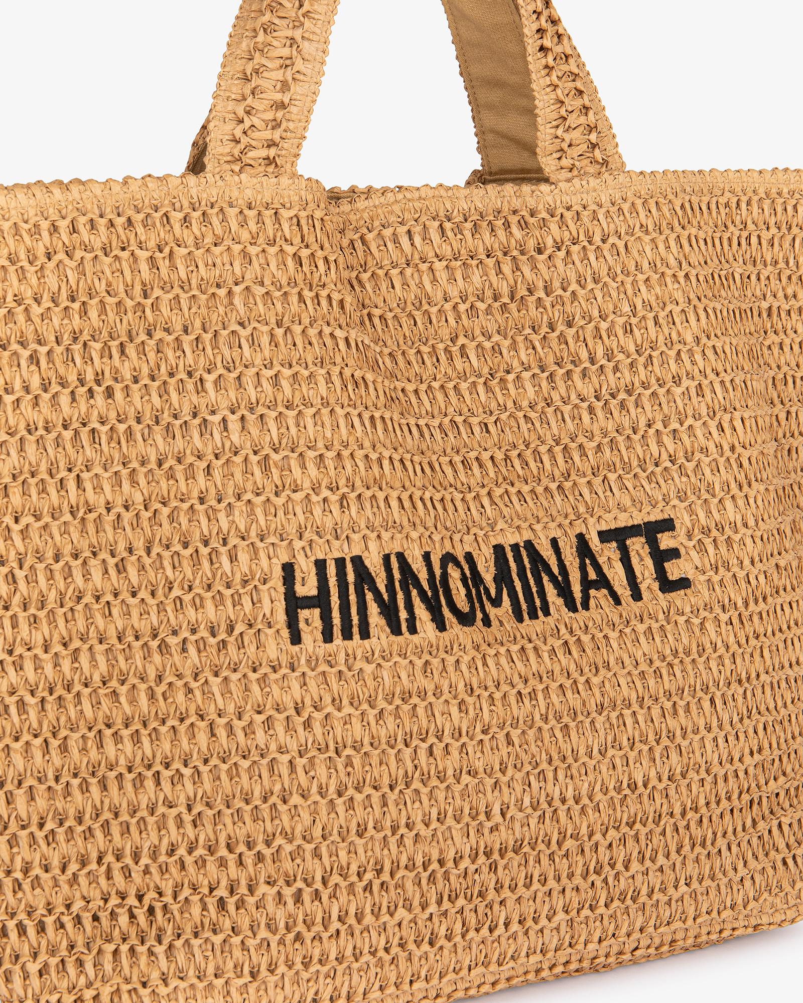 BORSA DONNA IN RAFIA GRANDE NATURALE HINNOMINATE HMACW00198 NATURALE HINNOMINATE