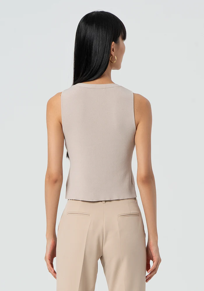 Gilet aderente in maglia FR25SJ5011K41601 MUD FRACOMINA
