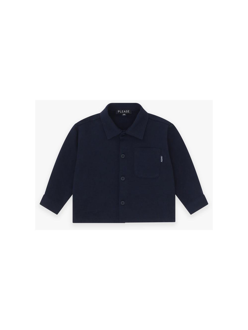 giacca camicia LG17042B77 BLU PLEASE KIDS