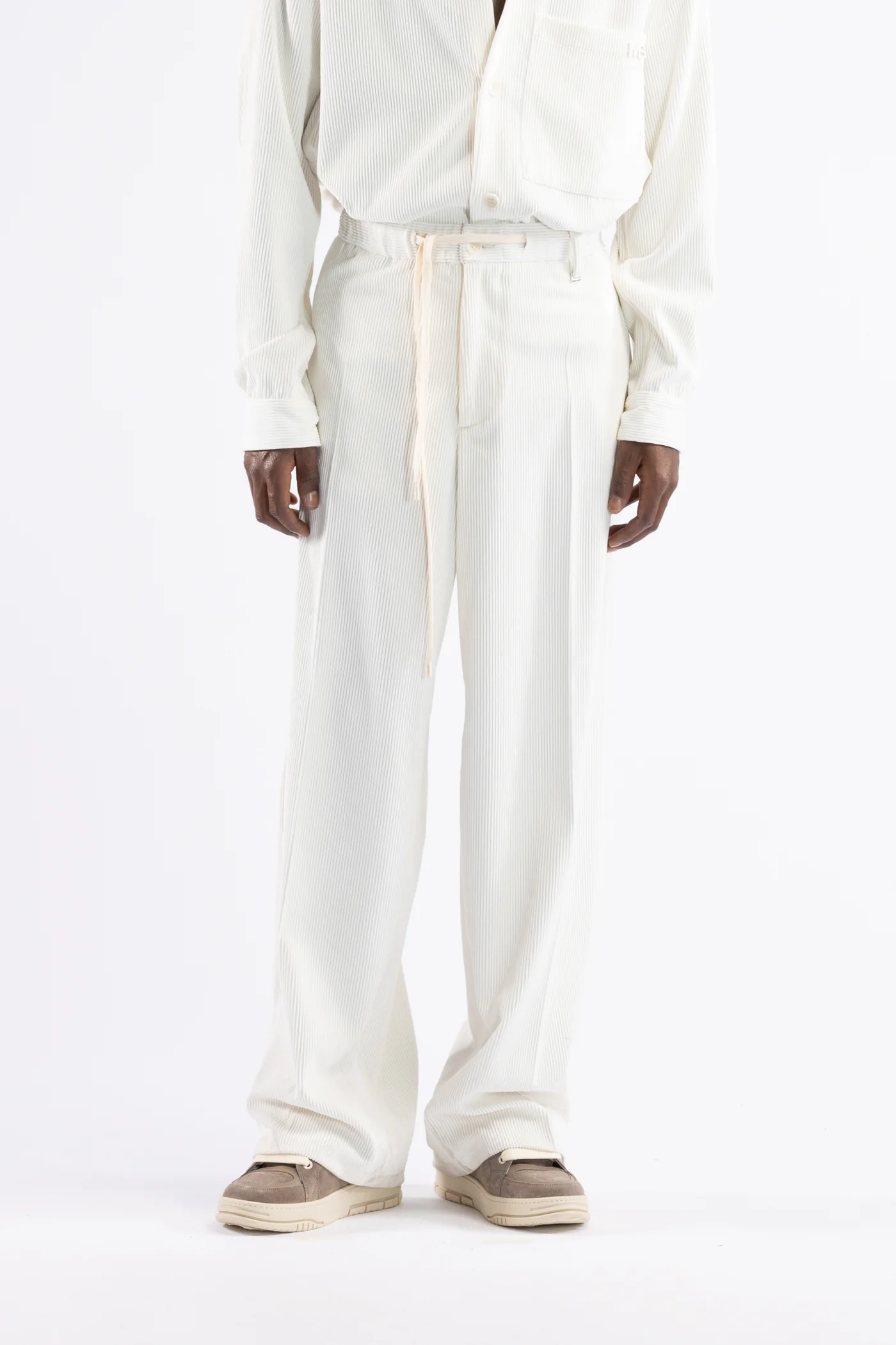 PANTALONE UOMO IN VELLUTO A COSTE RICICLATO I'M BRIAN PA3499 PANNA I'M BRIAN