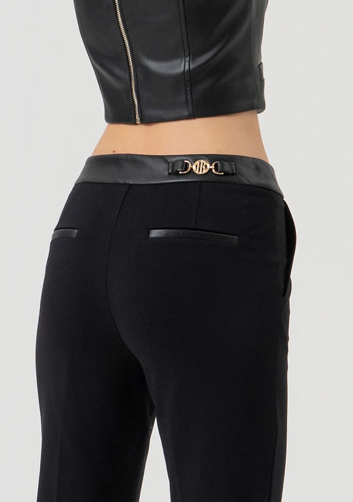 pantalone FR25WVA006W78001 BLACK FRACOMINA