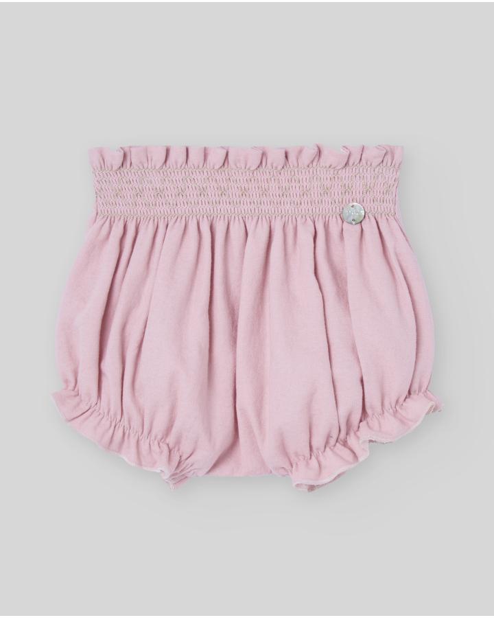 COORDINATO NEONATA CAMICIA E CULOTTE ROSA PAZ RODRIGUEZ 106-153113 PANNA-ROSA PAZ RODRIGUEZ
