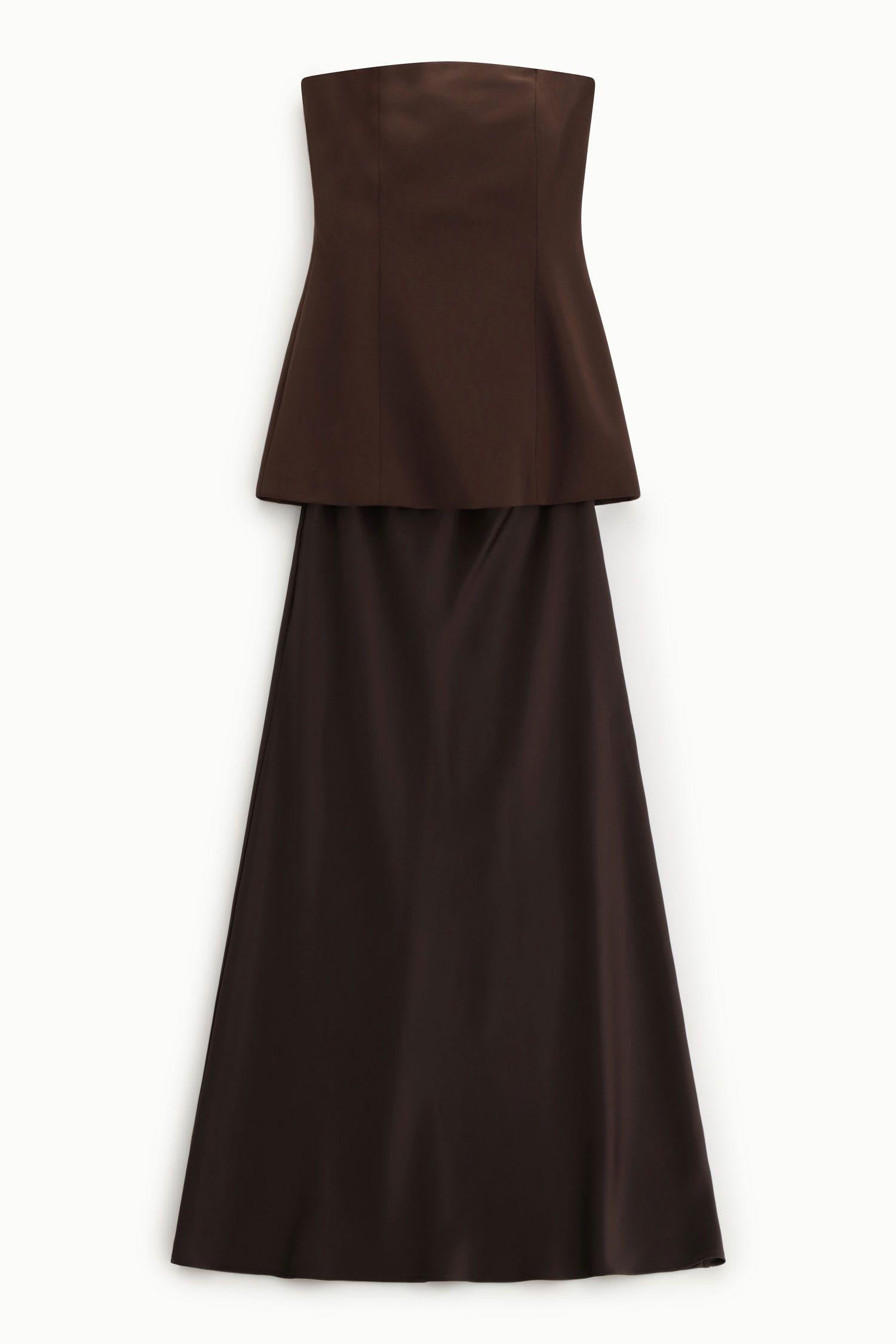 Abito donna lungo senza maniche con scollo dritto imperial AFTLKHG MORO IMPERIAL