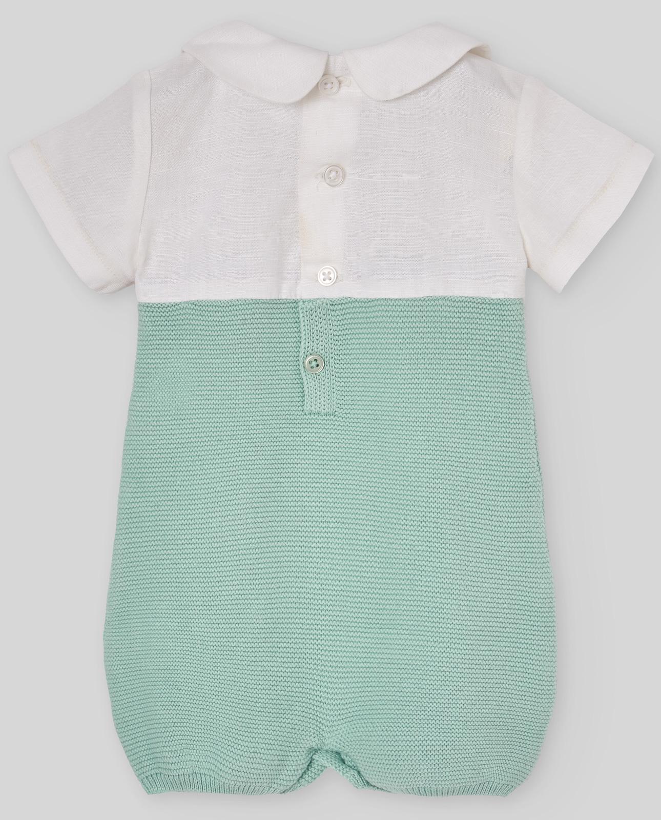 TUTINA CORTA NEONATO VERDE PAZ RODRIGUEZ 005-123467 BIANCO\verde PAZ RODRIGUEZ