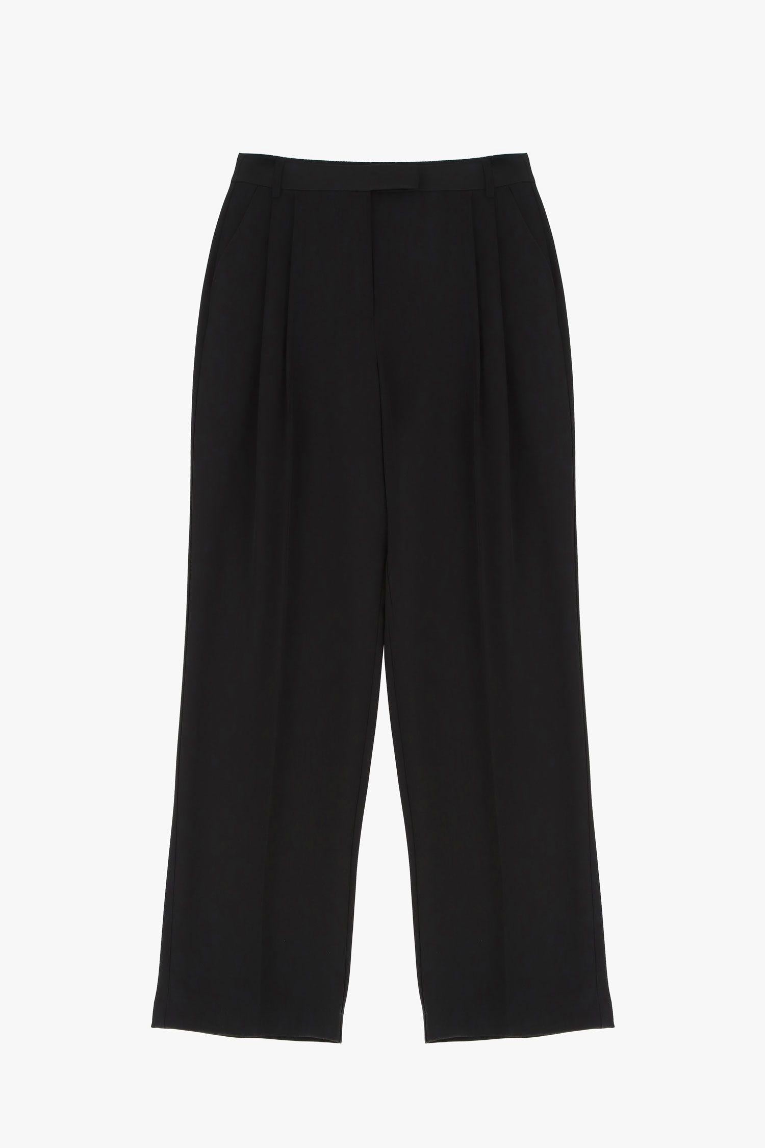 Pantaloni donna ampi a vita alta nero imperial PES0KHX NERO IMPERIAL