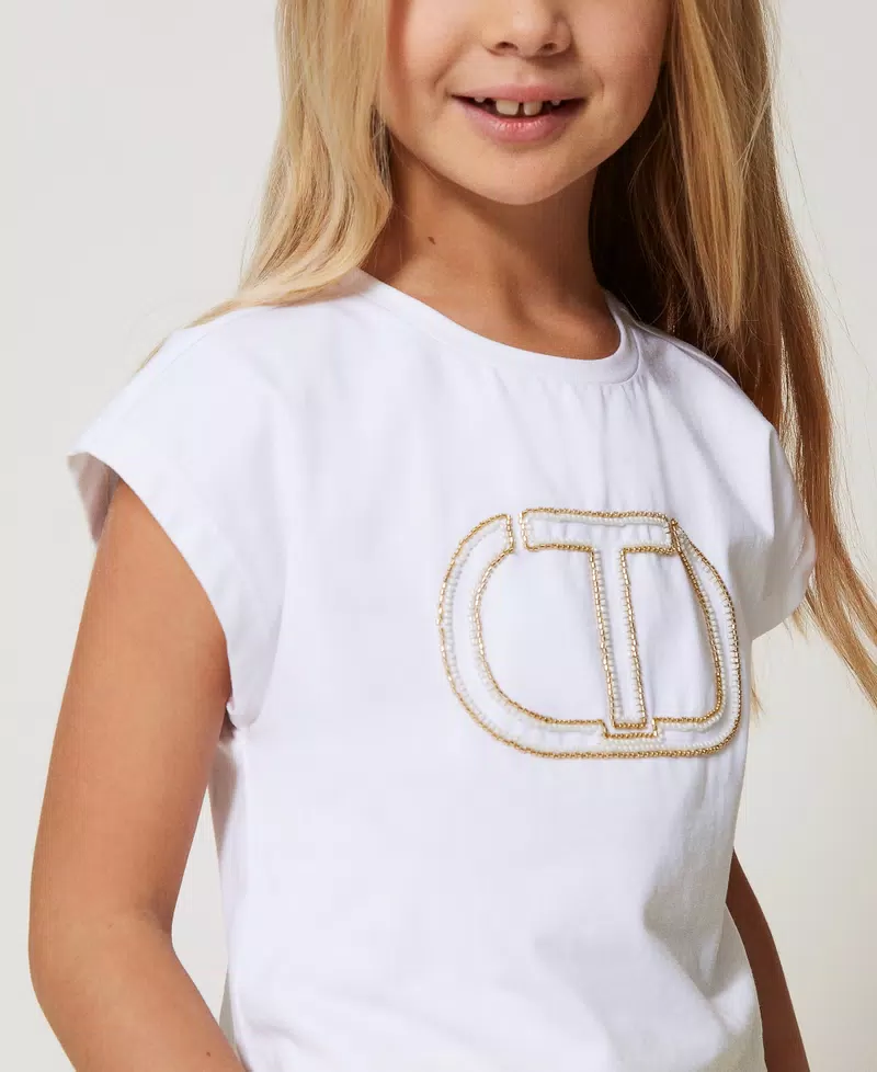 TWINSET KIDS 251GJ2QR1BIANCO