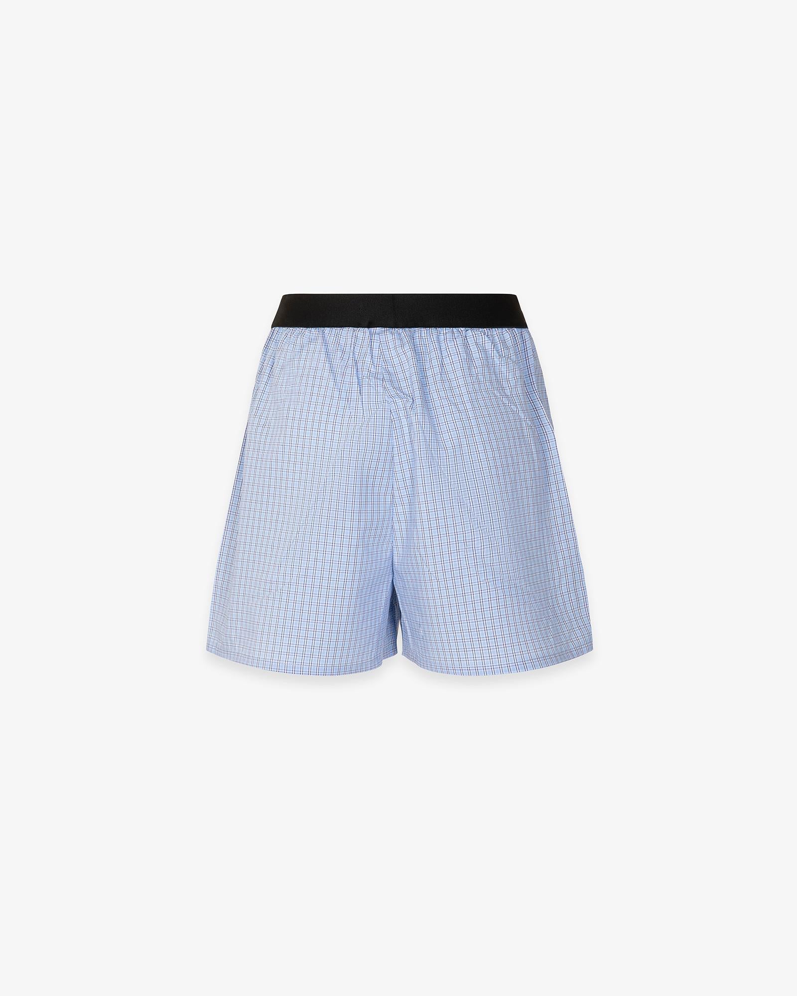 BERMUDA DONNA in cotone a quadro con elastico in vita BLU HINNOMINATE HMABW02613 BLU HINNOMINATE
