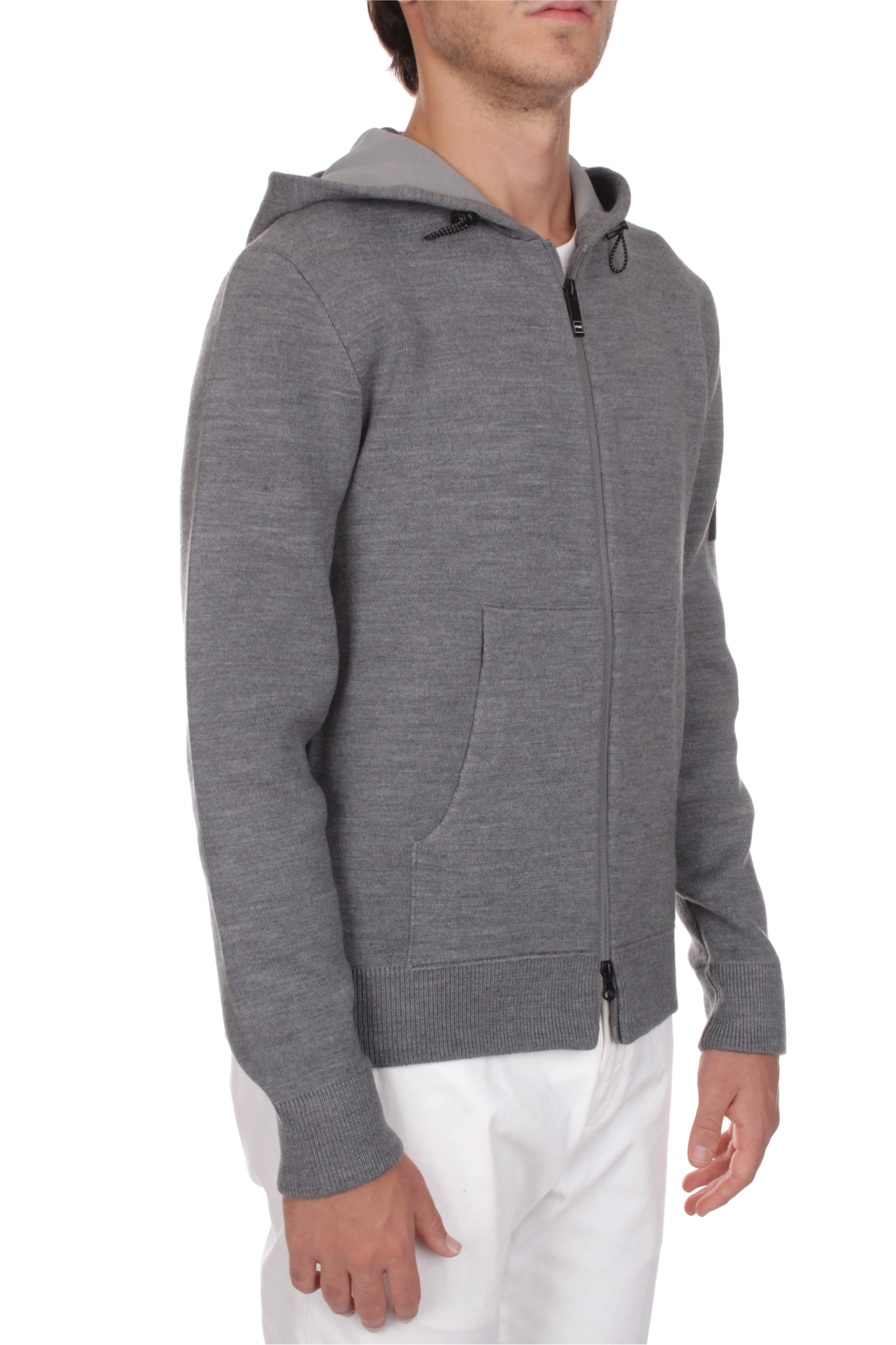 FELPA UOMO CON ZIP E CAPPUCCIO BLAST GREY MELANGE OUTHERE 4650-016A189 GREY MELANGE OUTHERE
