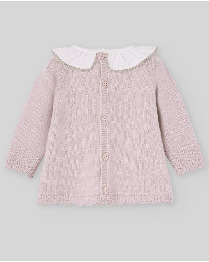 COORDINATO NEONATA MAGLIA E GHETTINA LUNGA ROSA ANTICO PAZ RODRIGUEZ 103-112892 ROSA ANTICO PAZ RODRIGUEZ