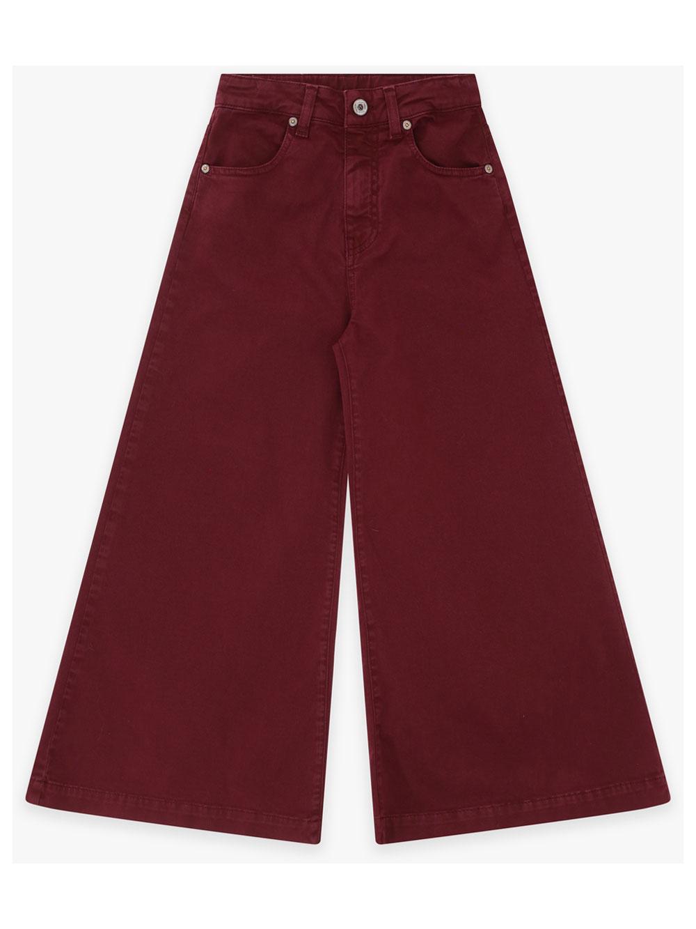 pantalone bambina tinto capo palazzo bordeaux dixie PH60132G79 WINE BERRY DIXIE