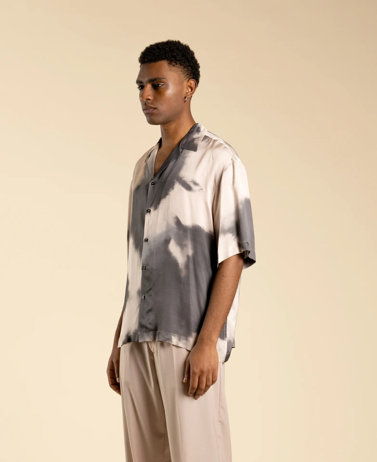 Camicia bowling in viscosa effetto maltinto CA3288 UNICO I'M BRIAN