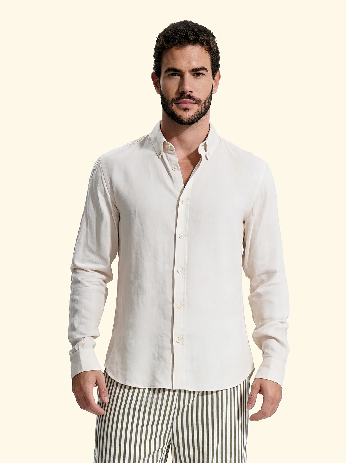 CAMICIA UOMO IN MISTO LINO BEIGE F**K FK26-SM7000BG BEIGE F**K