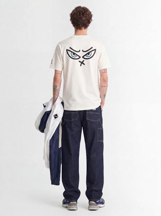 t-shirt UOMO flair jersey 220gr CON STAMPA BIANCA OUTHERE M315B033 OFF-WHITE OUTHERE