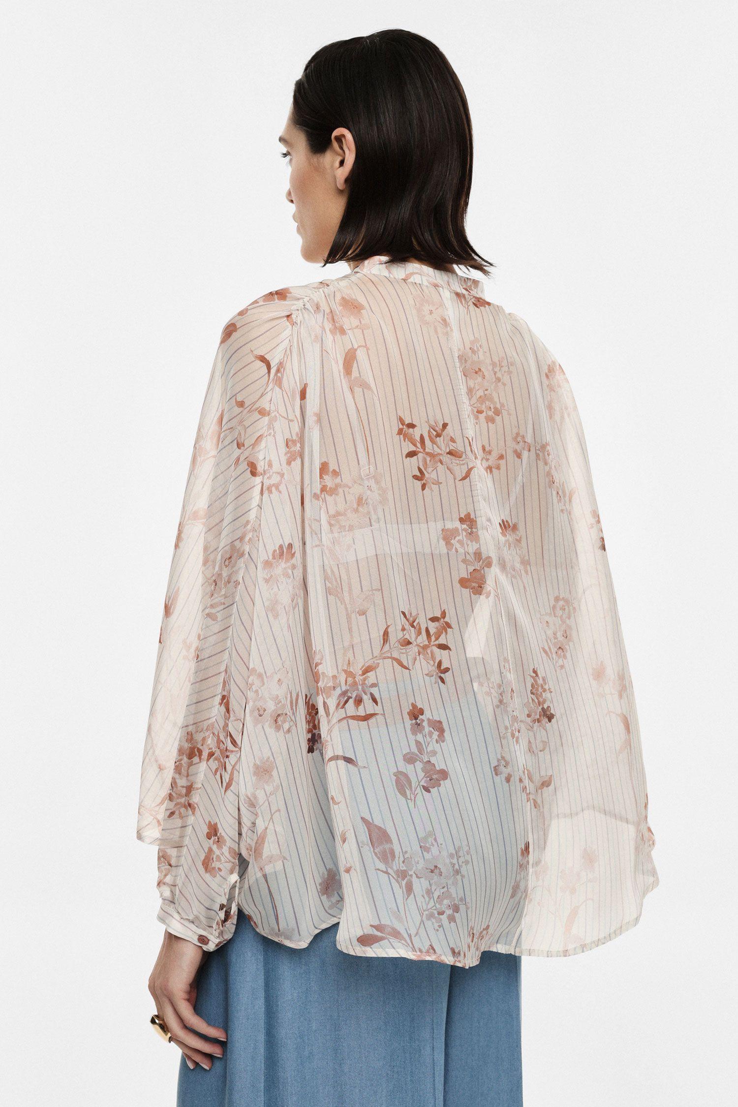CAMICIA DONNA AMPIA CON STAMPA FLOREALE IMPERIAL COC6LMQ PANNA IMPERIAL
